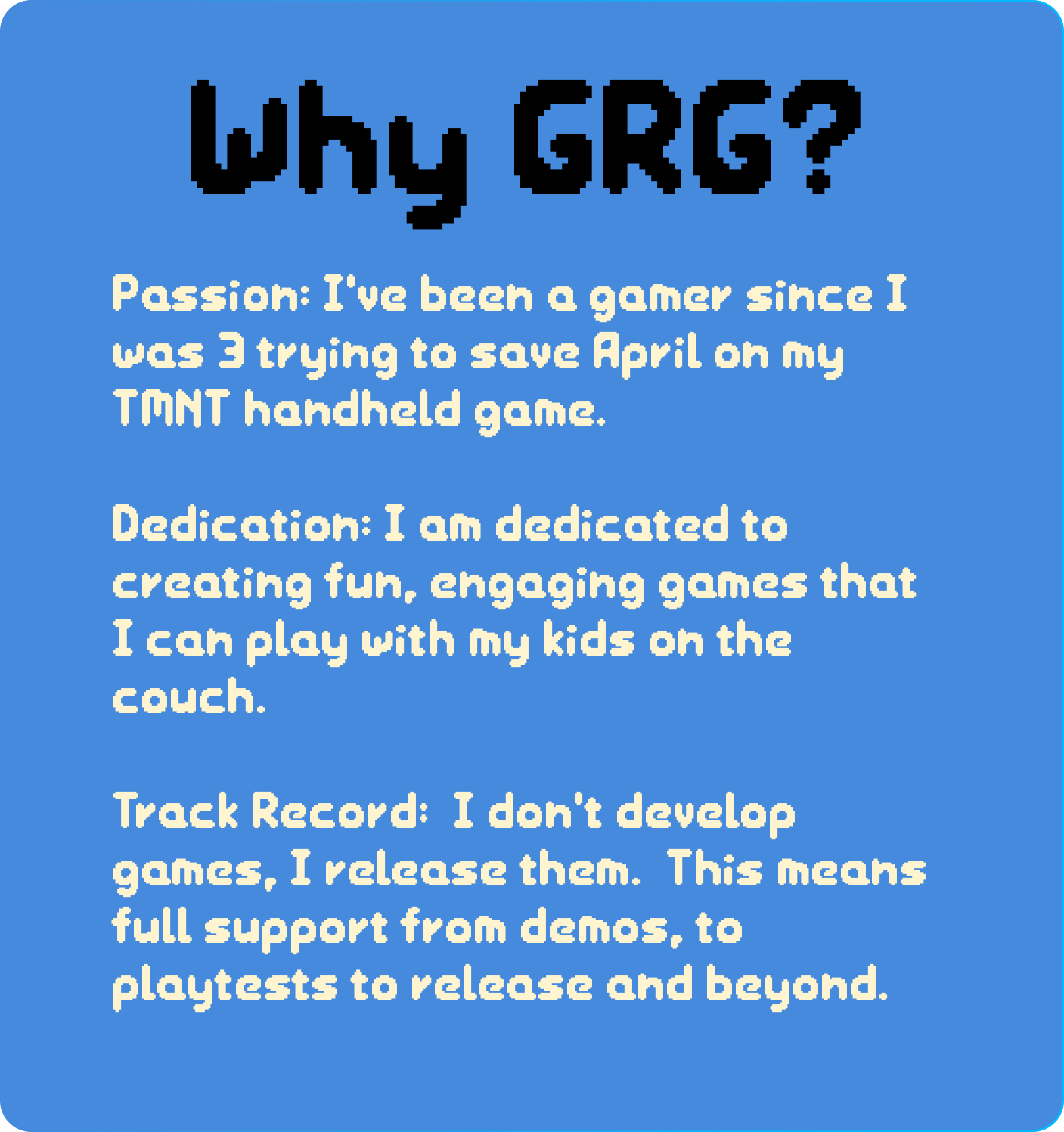 Why GRG?